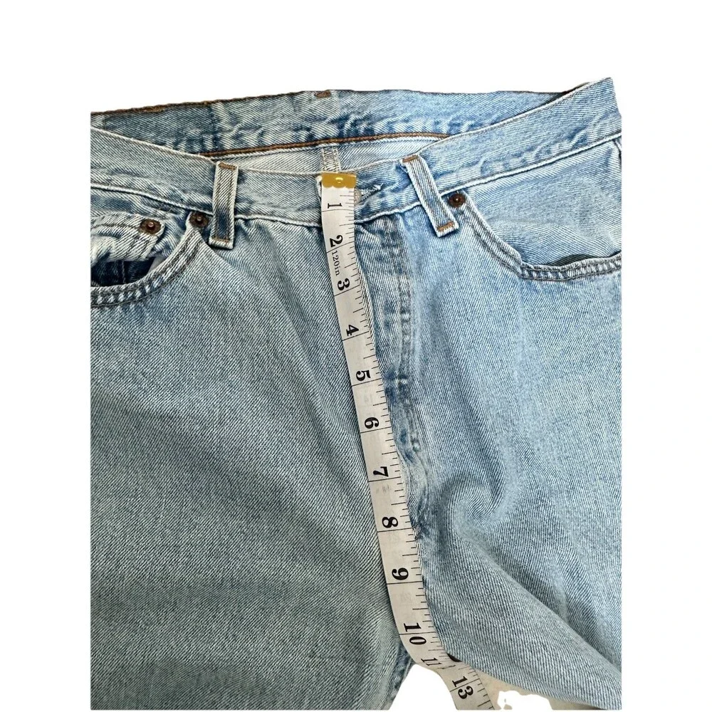 Levi's 501 Straight Leg Jeans Light Blue Cotton Button Fly Regular Fit Men